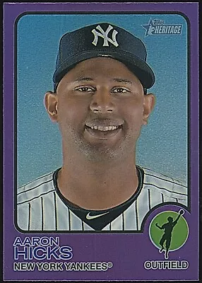2022 Topps Heritage High Number Purple Chrome #715 Aaron Hicks NY Yankees • $0.99