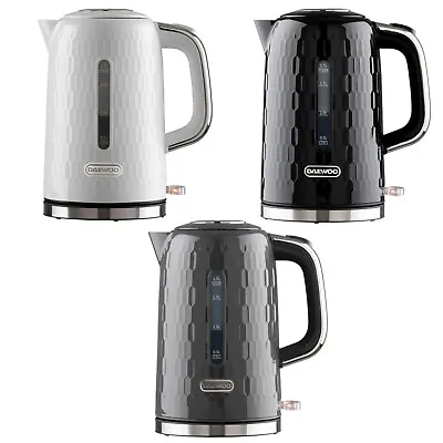 Daewoo Honeycomb Kettle 1.7 Litre Textured Fast Rapid Boil Cordless Swivel Base • £24.99