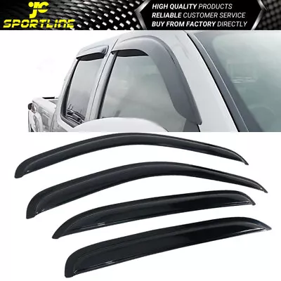 Fits 08-13 Chevy Silverado GMC Sierra Crew Cab Acrylic Window Visors 4Pc Set • $28.79