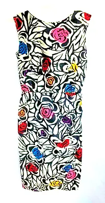 Malia Hawaii Sheath Dress Womens Floral Print Sleeveless Flaws Vintage • $52.97