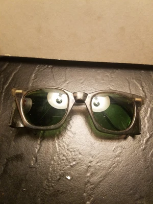$29.95 • Buy Vintage GO Horn Rim Green Tint Safety  Glasses 