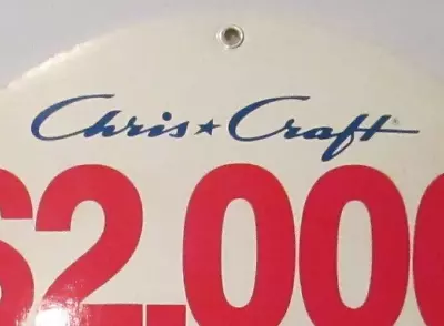 2 Sided Vintage CHRIS CRAFT BOATS DEALER SIGN FISHING 320 AMEROSPORT Boat • $32