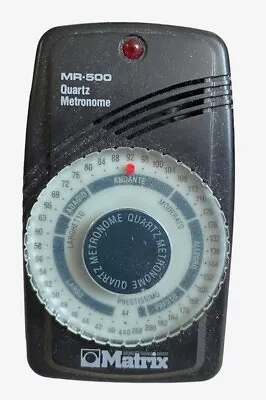 Matrix MR-500 Quartz Metronome Sound And Light - Built In Stand - Tested WORKS • $10.95