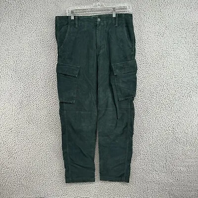 Levi’s XX Chino Corduroy Pants Mens 32x32 Fit 34x30 Green Cargo Taper 90s Y2K • $21.99