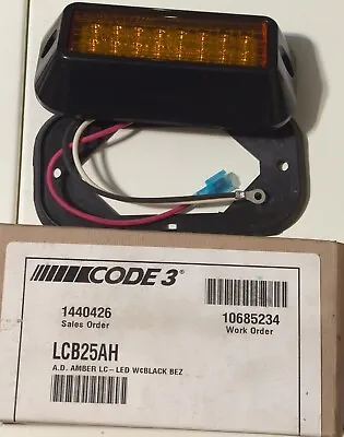Code 3  LCB25AH LED Surface Amber 4-Flash Pattern Exterior Module Warning Light • $50