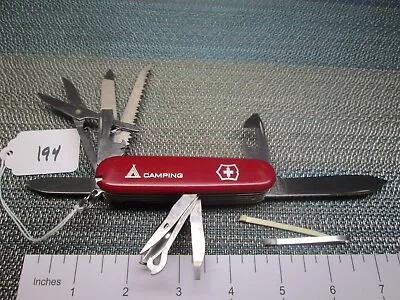 #194 CAMPING Red Victorinox Swiss Army Ranger Five-Layer Knife • $13.50