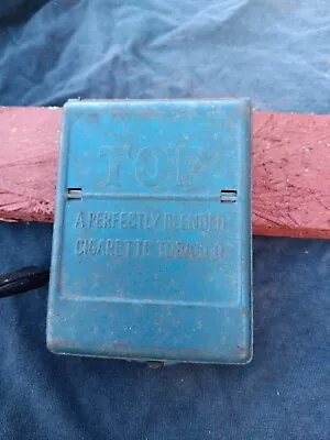 Vintage Top Tobacco Cigarette Rolling Machine Blue Tin Rustic  • $9