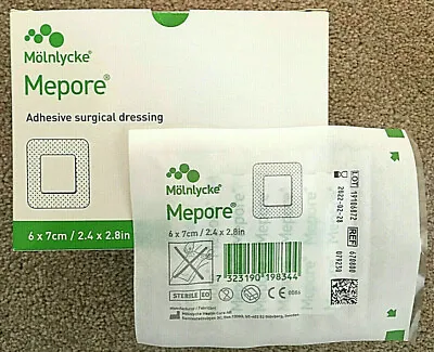 10 X 6x7cm Mepore Adhesive Surgical Sterile Dressing First Aid Medical Hospital  • £3.99