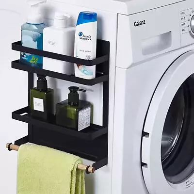 Refrigerator Magnetic Rack Kitchen Fridge Side Storage Shelf Paper Towels Holder • £14.95