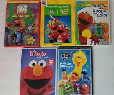 Sesame Street Elmo Movies Special Edition DVDs Lot Of  5 Shapes And Colors • $19.45