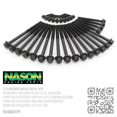 $89.50 • Buy Nason Cylinder Head Bolts V8 Gen Iii Ls1 5.7l Motor [holden Vu-vy Commodore Ute]