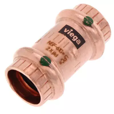 Viega 78047 Propress Zero Lead Copper Coupling With Stop 1/2-Inch P X P 10-Pack • $46.34