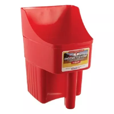 Little Giant 150408 3 Quart Plastic Enclosed Feed Scoop Heavy Duty Stackable  • $15