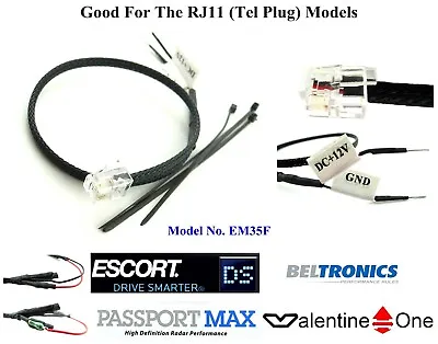 1 Mirror Wire+Fuse For Escort BelV1Unidenradenso & RJ11 Model Radar Detector • $9