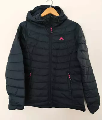 AS NEW Navy Blue Hooded Orbit Jacket MACPAC Size 12 Duck Down • $78