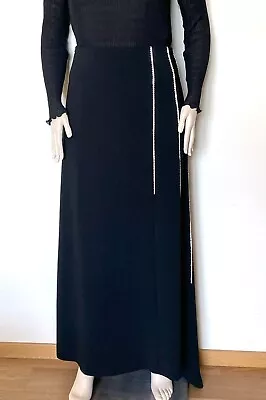 MARINA RINALDI Asymmetric Black Long  Skirt Size MR 29 20W US 50 DE 58 IT • $85