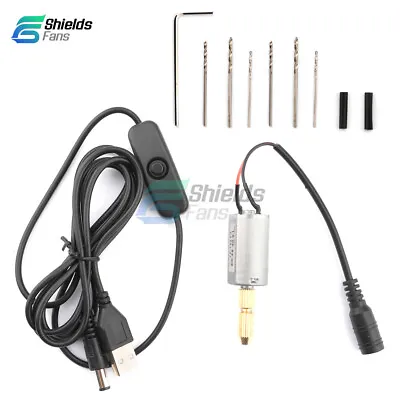 DC 5V 15000Rpm 180 Motor Electric Hand Drill Mini Micro USB Handheld Drill Kit • $10.07