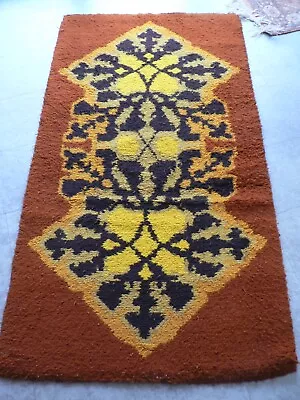 Vintage RYA Rug 70s Shag MCM Retro Geometric • £85