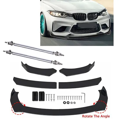 For Bmw Universal Car Front Bumper Lip Spoiler Splitter Body Kit Glossy Black • $39.99