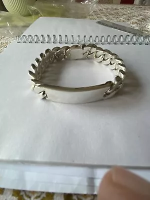 Mens Sterling Silver Hallmarked I.D. Bracelet • $92.01