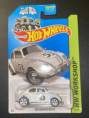 HERBIE THE LOVE BUG #53 Hot Wheels Volkswagen Beetle HW WORKSHOP 2013 191/250 • $10