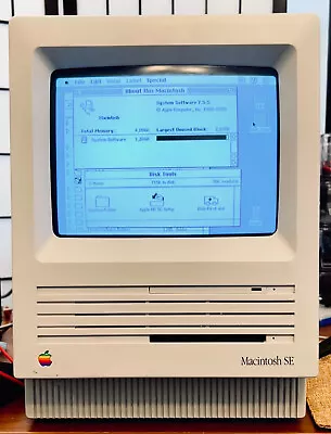 MACINTOSH SE Now With 1-GB HDD! - 4mb Memory -800k Floppy -A FANTASTIC COMPUTER! • $260