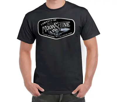 Powered By Moonshine T-shirt T Shirt Clothing Apparel Hot Rod Rockabilly Tshirt • $19.57