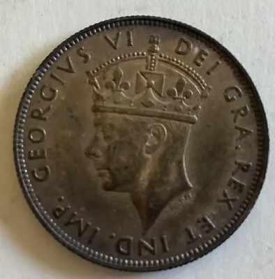 CYPRUS GEORGE VI 1940 18 PIASTRES SILVER TONED COIN AU Plus Pretty Nice • $53.99