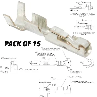 18-16 Ga. Female Metri-Pack Terminals GT 150 Sealed #12191819 - (Pack Of 25) • $10.99