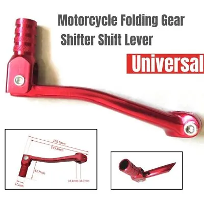 Universal Gear Shift Shifter Lever CNC Aluminum For Motorcycle ATV Dirt Bike Red • $12.34