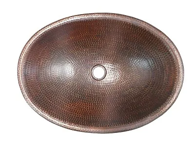 19  Oval Copper Drop-In Bathroom Sink Beautifully Highlighted In Brushed Sedona • $149.95