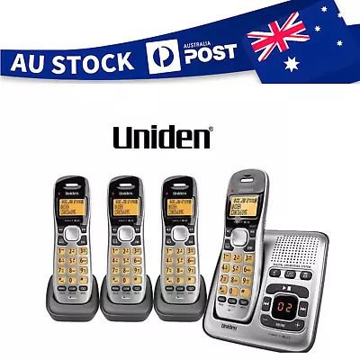 Uniden DECT1735+3 Four Handset Cordless Home Phone With Answering Machine NBN • $169