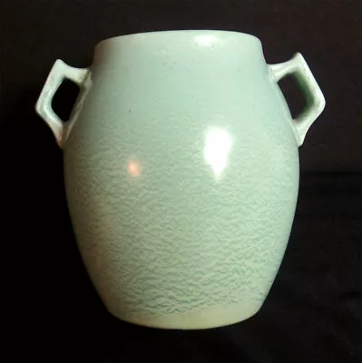 Extremely Rare 5”  Haeger Pottery Geranium Leaf Matte Celadon Green 1920's Vase • $100