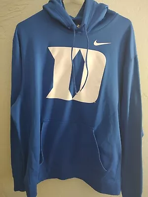 Nike Blue Duke University Pullover Long Sleeve Hoodie Sweatshirt Men Size XL • $10