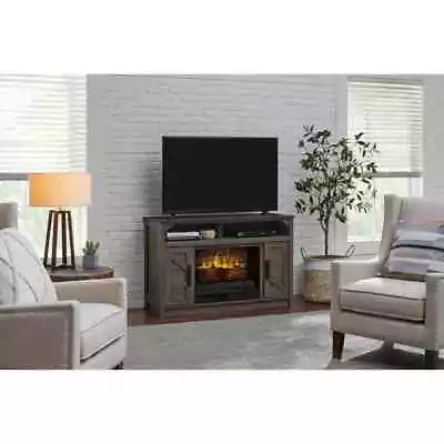 StyleWell Electric Fireplace TV Stand 48  4600 Btu 120-V In Medium Brown Ash • $205.17