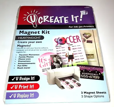 U Create It ! Magnet Kit For Ink - Jet Printers NEW • $10.30