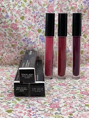 3 Mary Kay Unlimited Lip Gloss. Pink Fusion-Evening Berry-Berry Delight.Lot Of 3 • $19.99