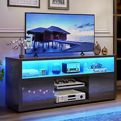 LED TV Stand Cabinet For 60'' Modern High Gloss Entertainment Center TV Table • $112.99