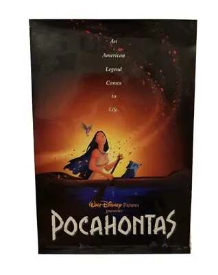 Vintage 1995 Pocahontas One Sheet Cinema Movie Film Disney Promotional Poster US • $149.99