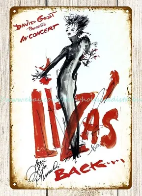 Indoor Wall  Decor Ideas Liza Minnelli Liza's Back Concert Poster Metal Tin Sign • $18.92