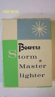 VINTAGE Advertising Bowers STORM MASTER CIGARETTE LIGHTER HELLMANS TIRE SERVICE • $39.99