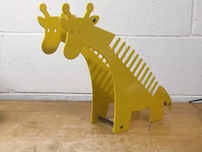 Cool Vintage Metal GIRAFFE CD Game DVD Rack Holder Yellow Free Standing Holds 12 • £25.07