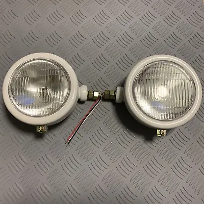 David Brown Tractor Headlights White Side Mounted 770 780 880 990    Pair • £39.99