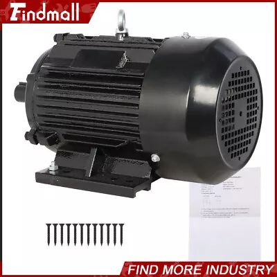 5 HP 3 Phase Electric Motor 1800 RPM 184T TEFC 230/460 Volt Severe Duty • $442.99