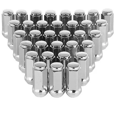 32 Chrome Bulge Acorn Lug Nuts 9/16-18 2  Tall For 2003-2011 Ram 2500 3500   • $31.95