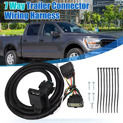 7 Pin Trailer Wiring Connector Harness T-Connector For Ford F-150 2015-2021 • $34.99