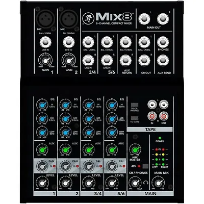 Mackie Mix8 8-Channel Compact Mixer • $99.99