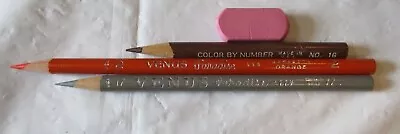 3 Coloring Pencils 2 Venus Paradise Orange Gray 1 Color By Number No. 16 Brown • $10.39