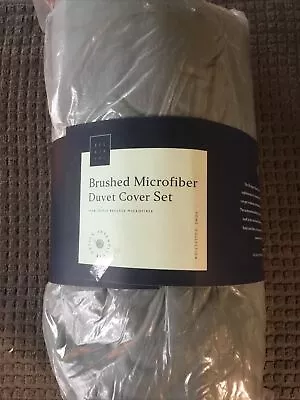 Ella Jayne Brushed Microfiber Duvet Cover Set Full/Queen Charcoal Bbin • $45