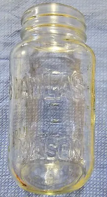 Vintage Atlas Mason Pint Clear Jar With Measurements Glass • $6.50